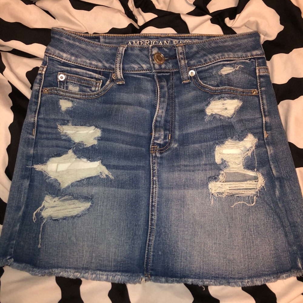 American eagle jean skirt